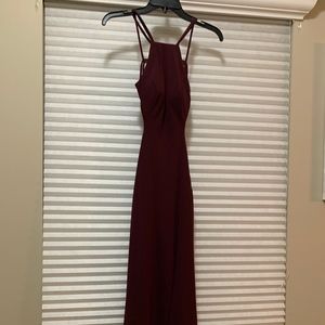 Maroon prom dress